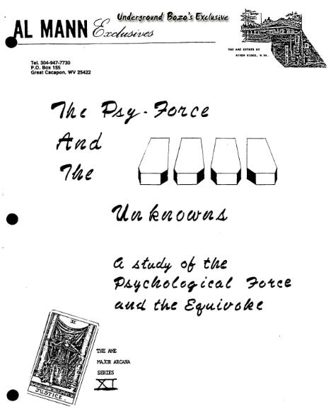 PsyForce and the Unknowns by Al Mann